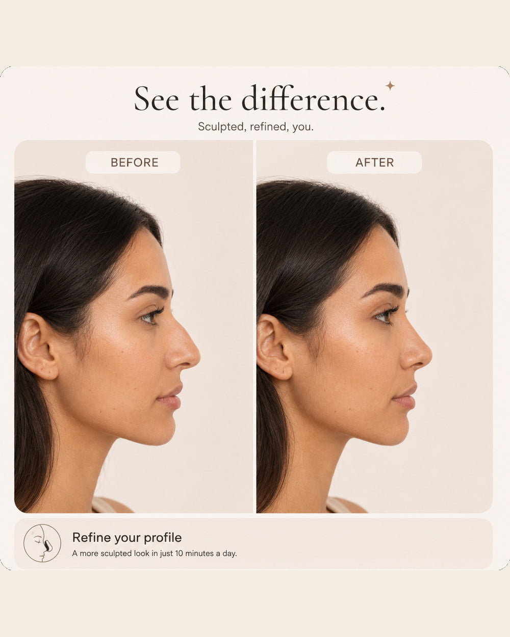 SculptPro One – Before & after, side